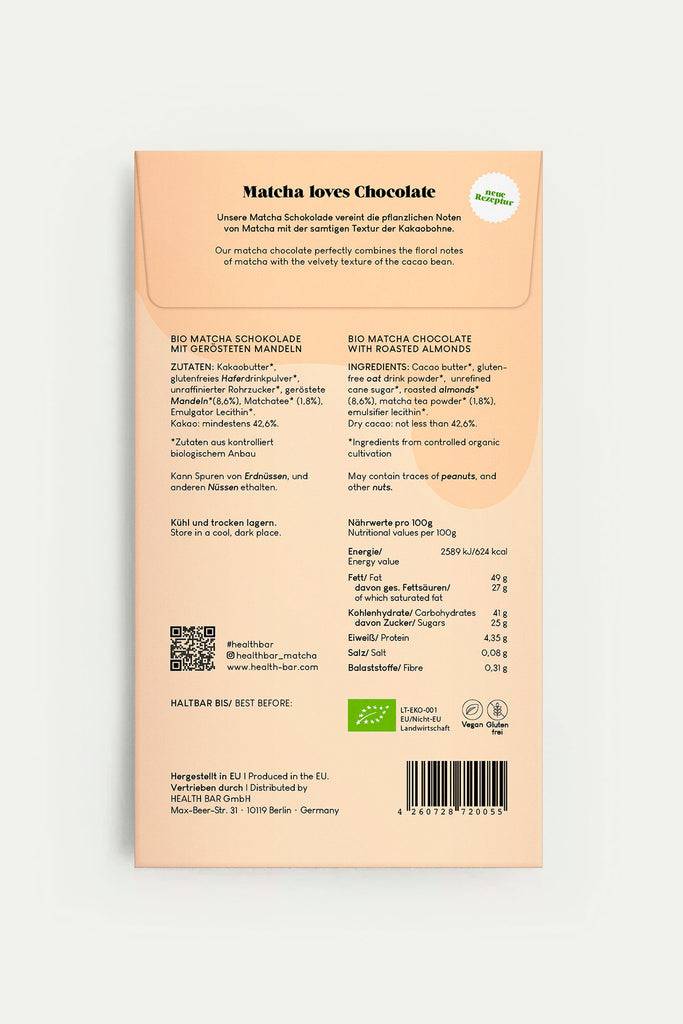 JUKSEREI HEALTH BAR · ORGANIC MATCHA CHOCOLATE ROASTED ALMONDS Bestseller