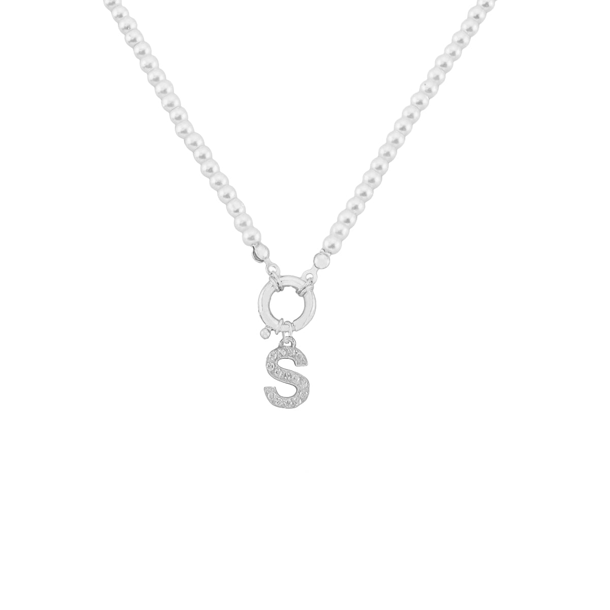 Kardelen Pearl Chain zirkonia Buchstaben Halskette - 925 SILBER Discount Store für neue Produkte