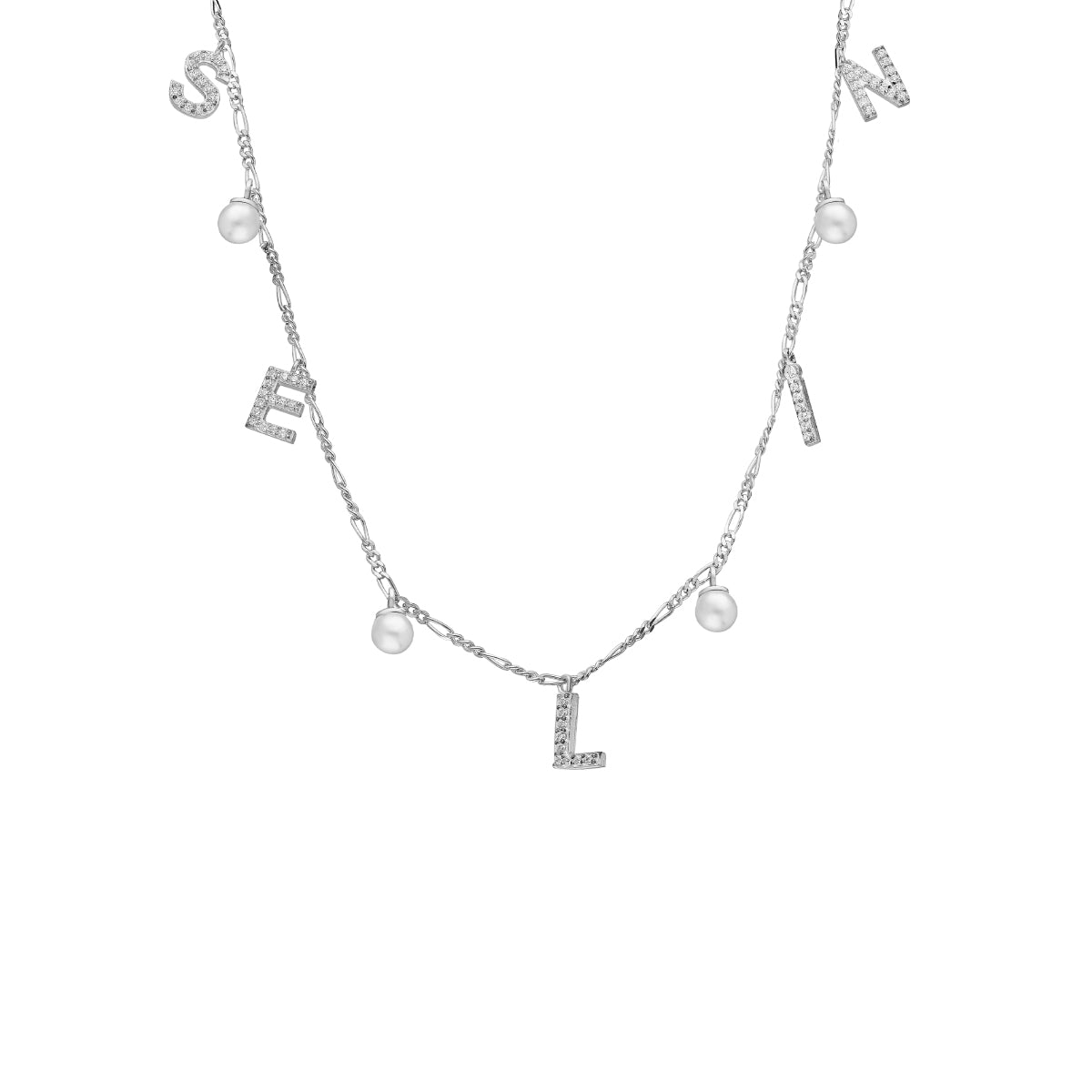 Kardelen CHOCKER NAMENSKETTE MIT PERLE - 925 SILBER Nur noch ein Tag übrig