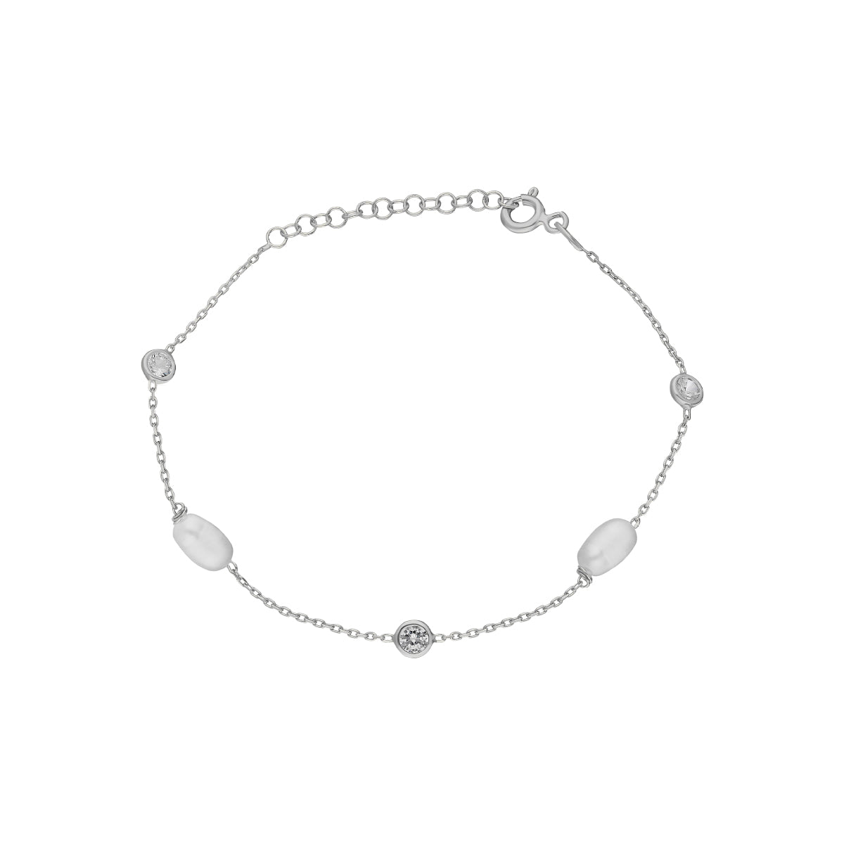 Kardelen Stein Armkette mit Perlen - 925 SILBER Super Rabatt