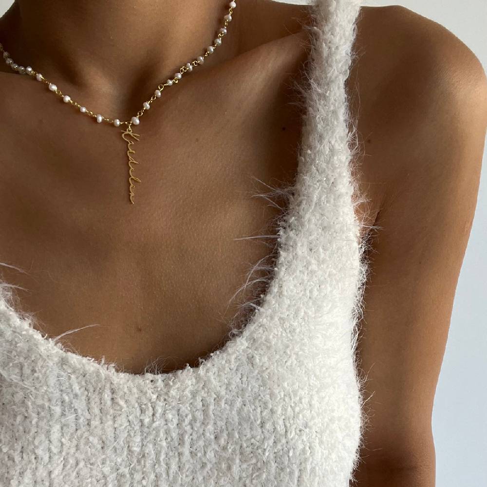 Kardelen Chain Design Pearl Halskette Basic Signature - 925 SILBER Begrenzt auf 3 Tage