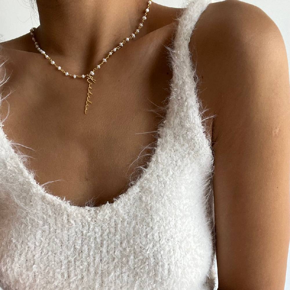 Kardelen Chain Design Pearl Halskette Basic Signature - 925 SILBER Begrenzt auf 3 Tage