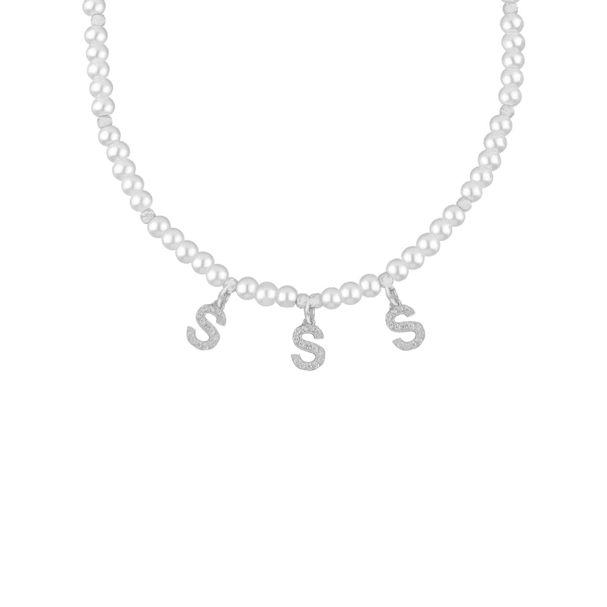 Kardelen Pearl Vibes Zirkonia Buchstaben Namenskette - 925 SILBER Speichern exportieren