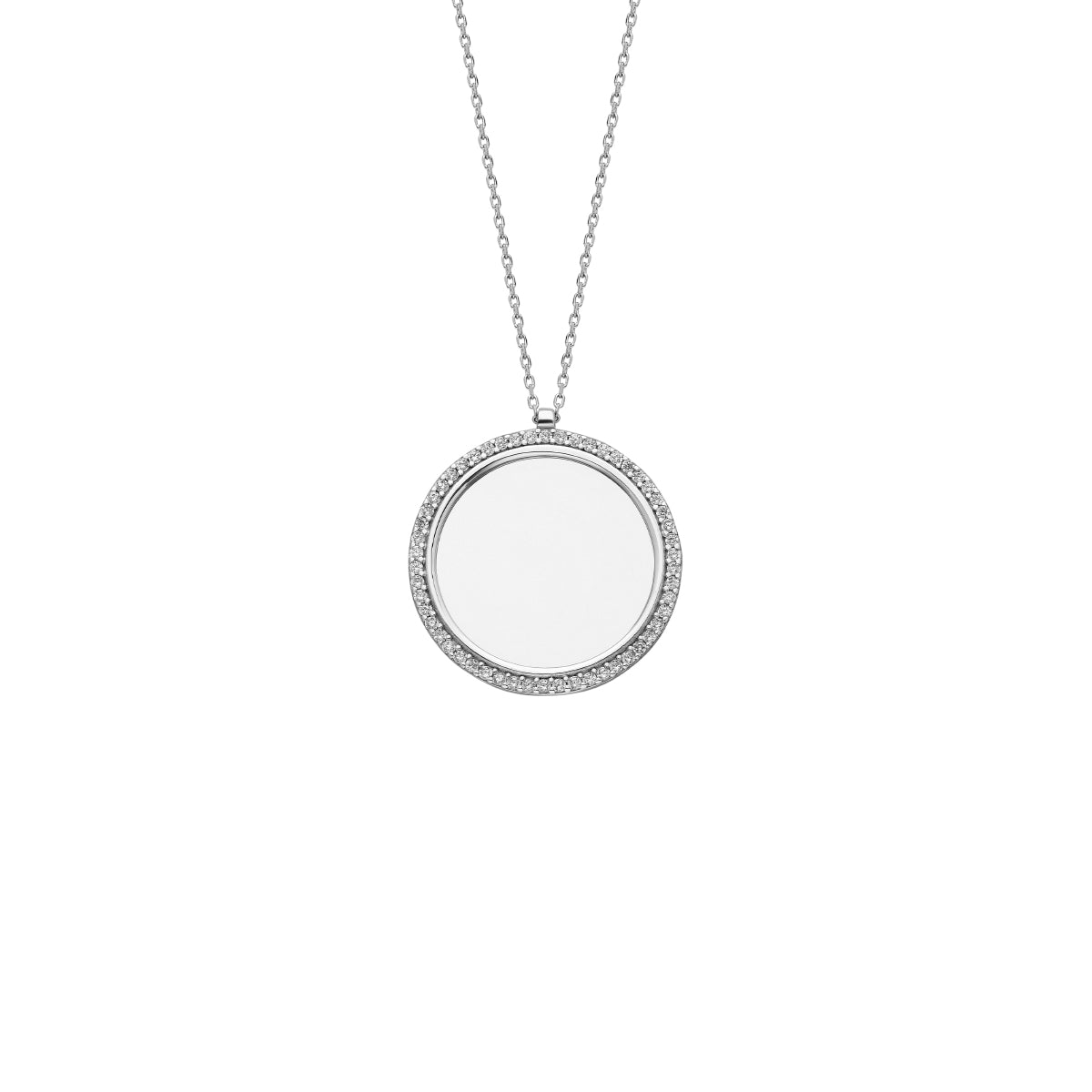 Kardelen Zirkonia Plättchen Gravurkette - 925 SILBER 50% Rabatt für begrenzte Zeit