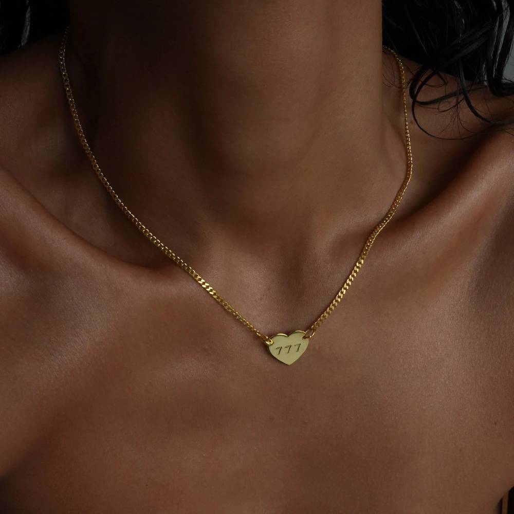 Kardelen CUBAN HEART NECKLACE - 925 SILBER Online Shopping
