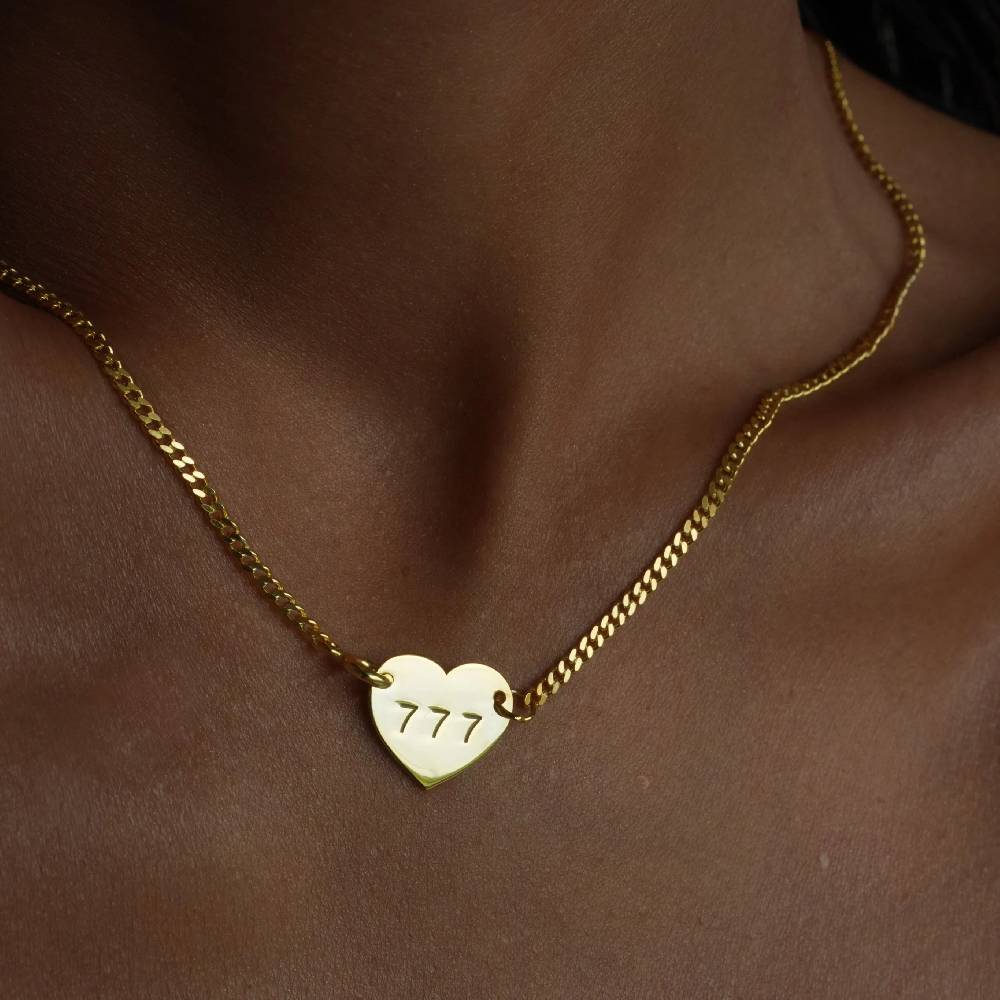 Kardelen CUBAN HEART NECKLACE - 925 SILBER Online Shopping