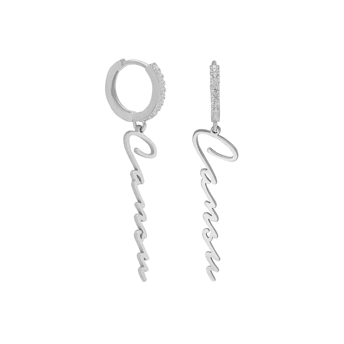 Kardelen Namensohrring mit Zirkonia - 925 SILBER Zeitlich begrenztes Angebot
