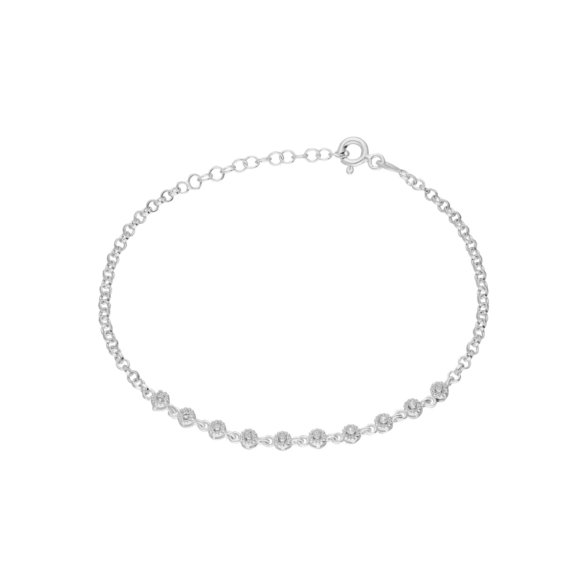 Kardelen Voll Stein Armkette - 925 SILBER Bestseller