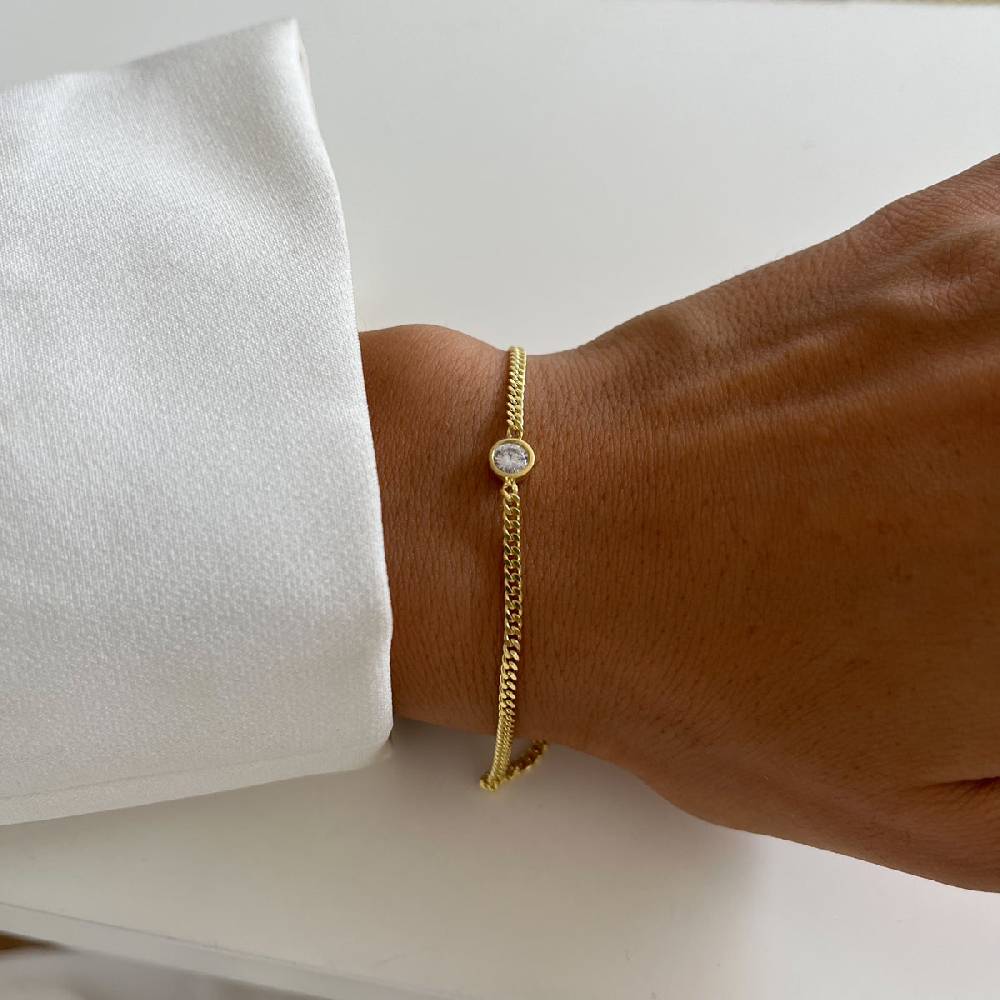 Kardelen Solitaire Armkette - 925 SILBER Räumungsverkauf