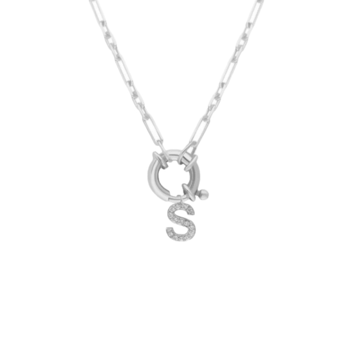 Kardelen Chain Zirkonia Buchstaben Halskette - 925 SILBER Riesige Ersparnisse