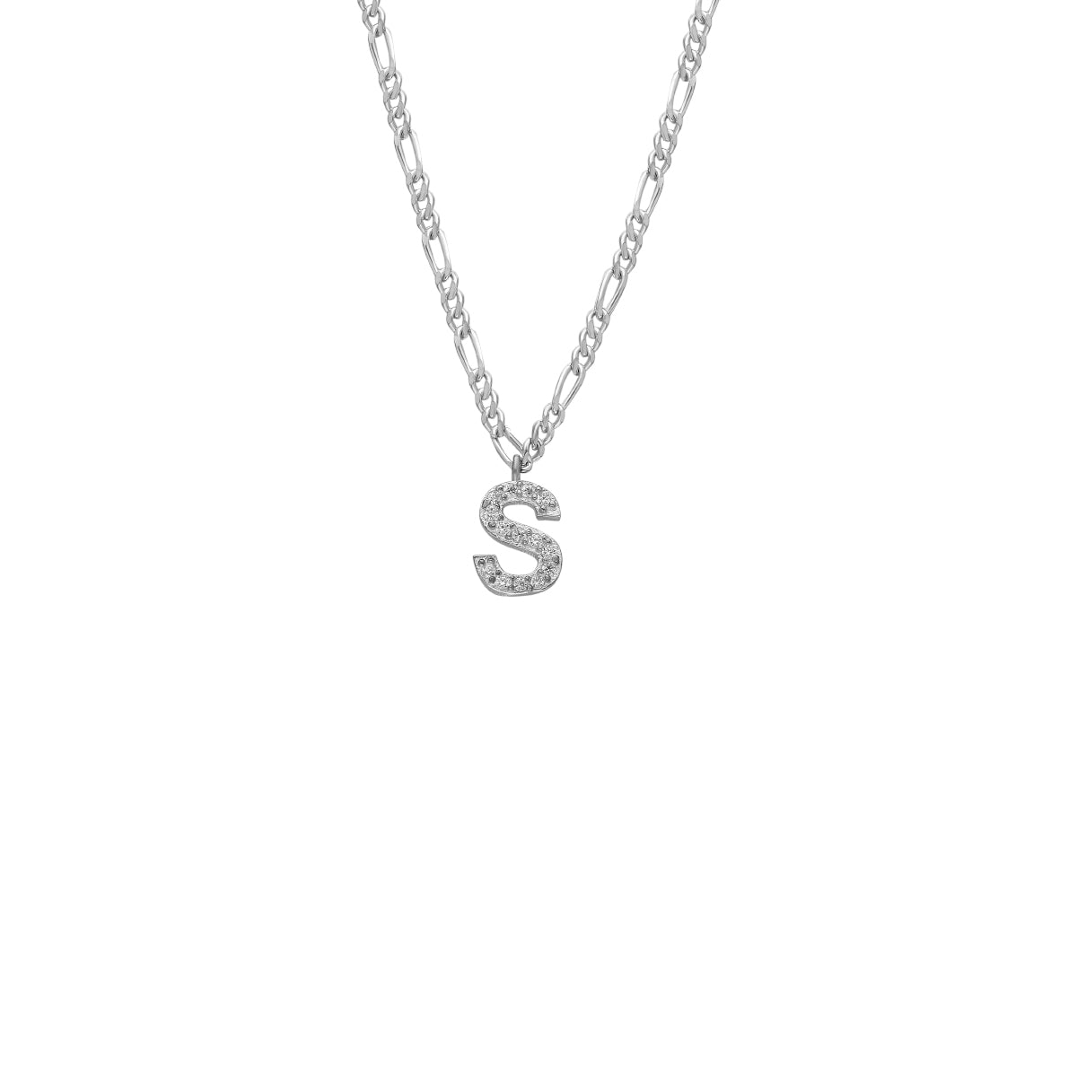 Kardelen Buchstabenkette mit Zirkonia Stein - 925 SILBER Kostenlose Rückgabe