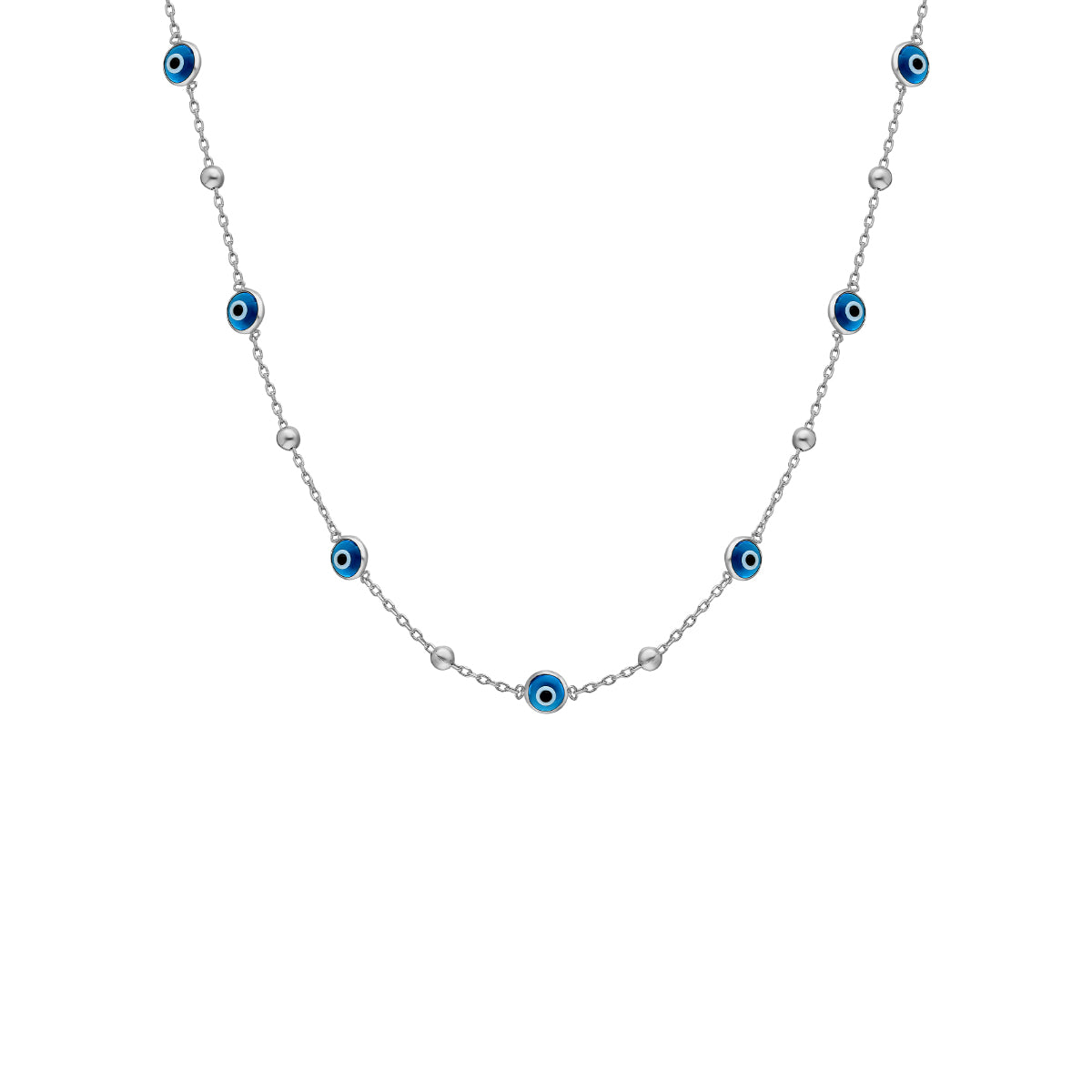 Kardelen Minimal Multi Nazar Halskette - 925 SILBER Bis zu 50% Rabatt