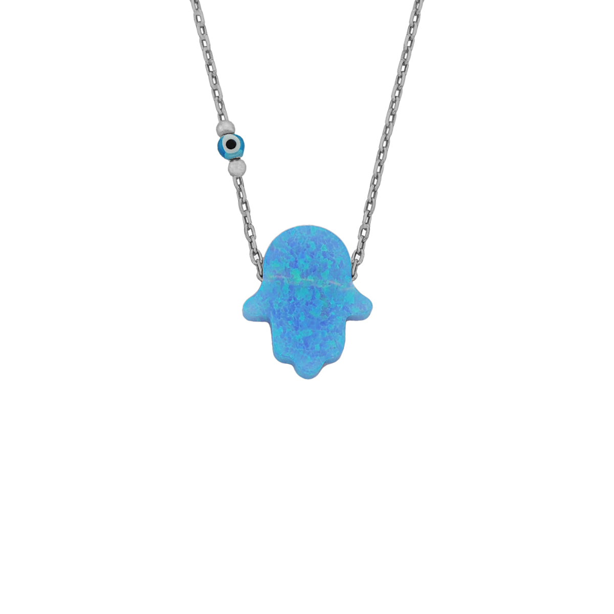 Kardelen Fatimas Hand Opal Kette mit Nazar - 925 SILBER Bis zu 55% Rabatt