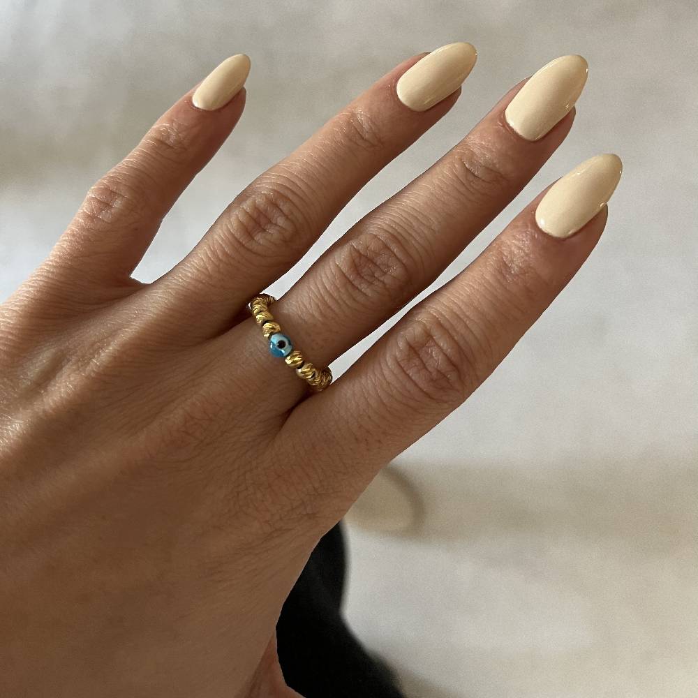 Kardelen Dorica Nazar Ring - 925 SILBER 50% Rabatt mit kostenlosem Versand