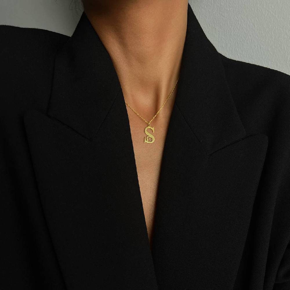Kardelen Duo Initialen Necklace - 925 SILBER 2025