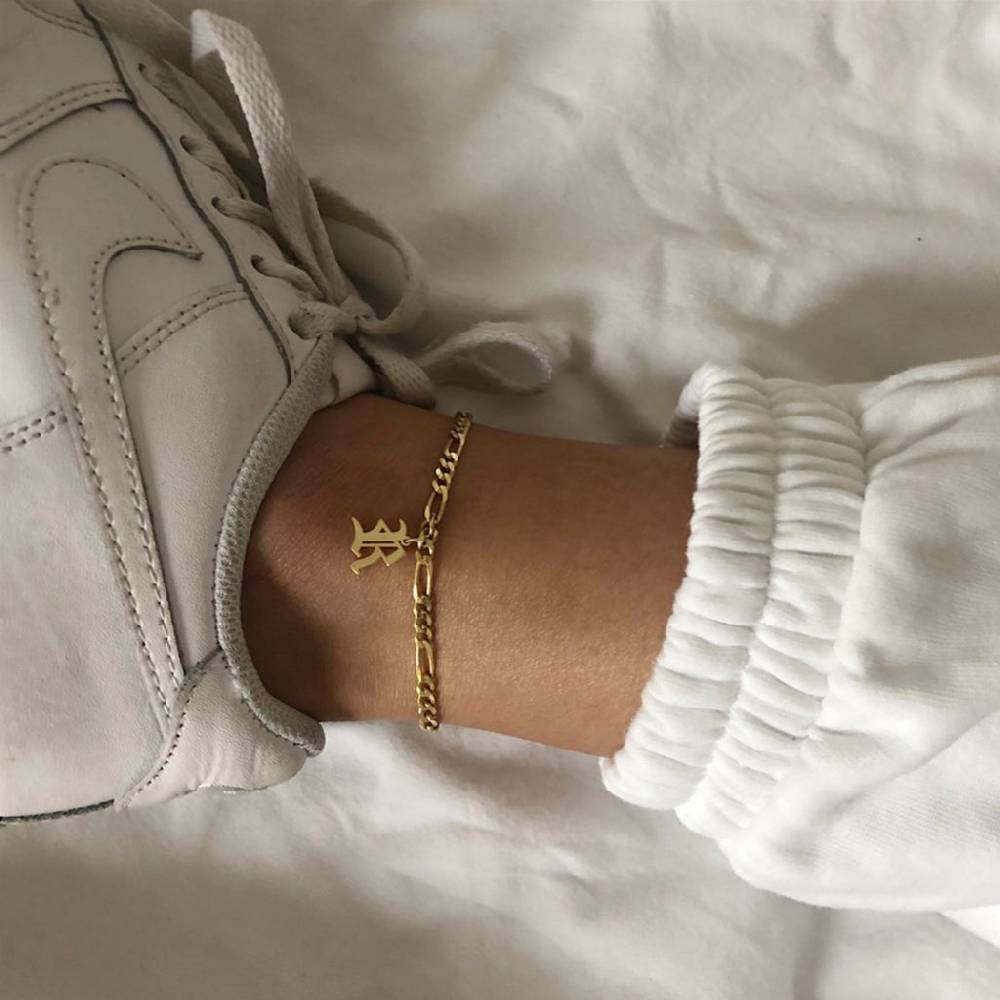 Kardelen FUSSKETTE mit Initalien - 925 SILBER Online Shopping