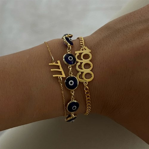 Kardelen Grande Blue Nazar Armkette - 925 SILBER Exklusivangebot