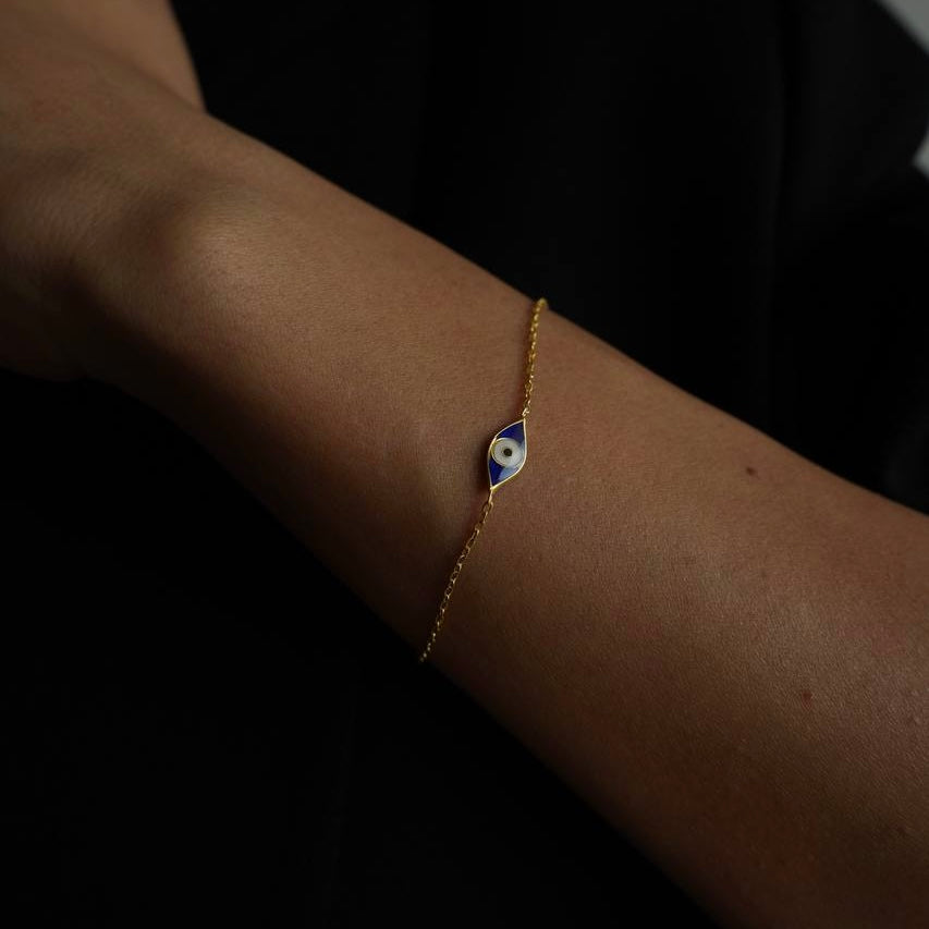 Kardelen BLAUE MINI EYE ARMKETTE - 925 SILBER Online Outlet