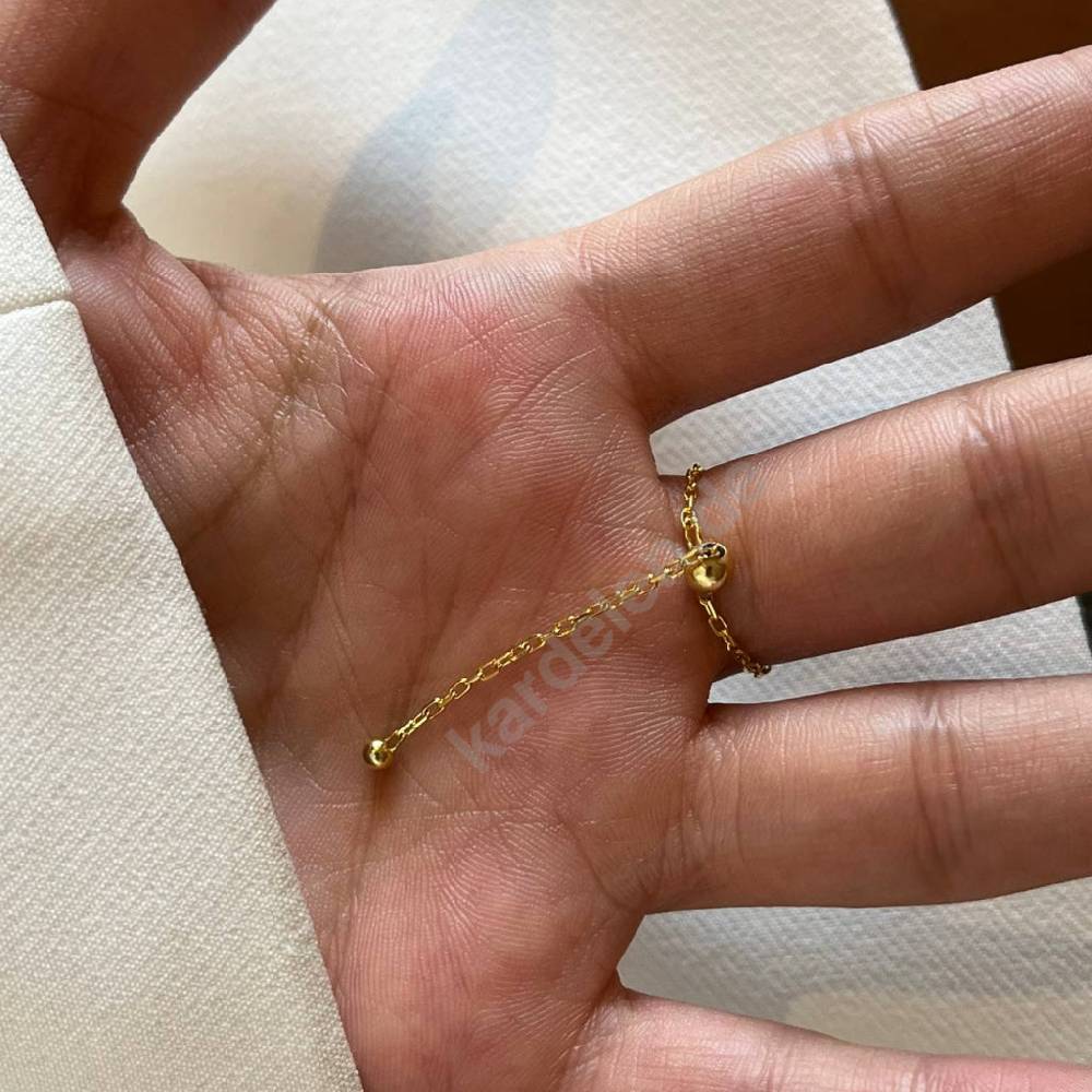 Kardelen CHAIN RING FATIMAS HAND - 925 SILBER Kostenlose Rückgabe