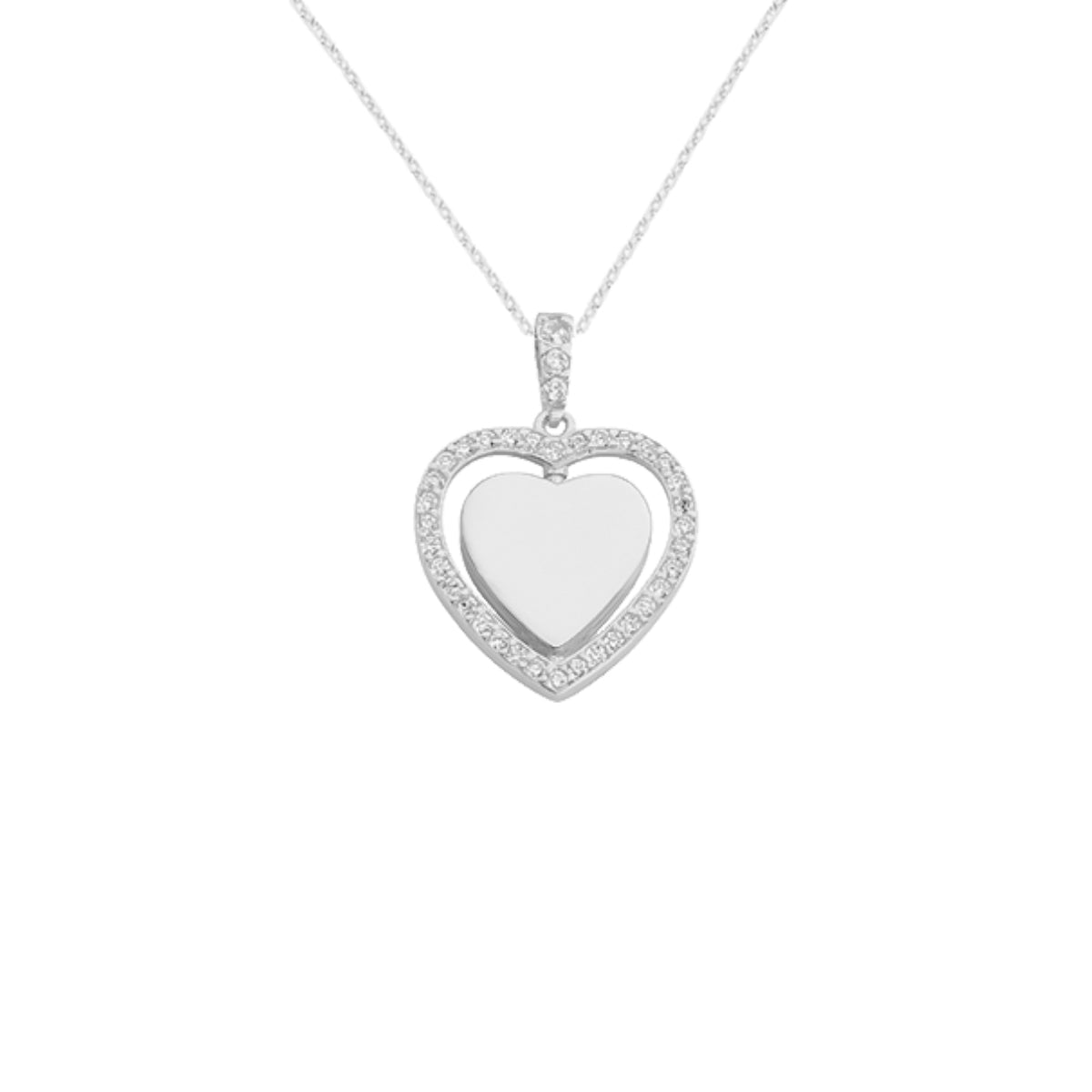 Kardelen Herz Zirkonia Gravurkette Rotate - 925 SILBER JETZT KAUFEN