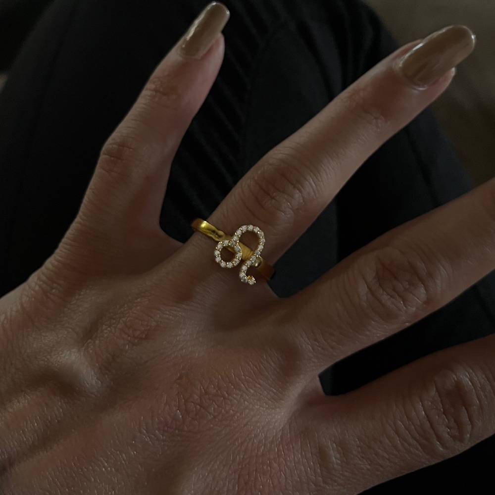 Kardelen Sternzeichen Ring - 925 SILBER Sonderangebot der Fabrik
