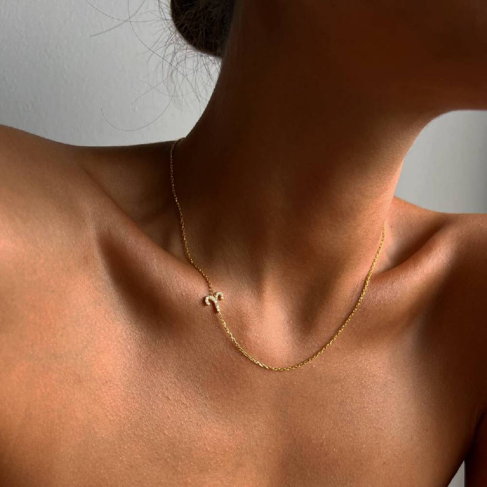 Kardelen STERNZEICHEN NECKLACE - 925 SILBER Vierteljährliche Förderung
