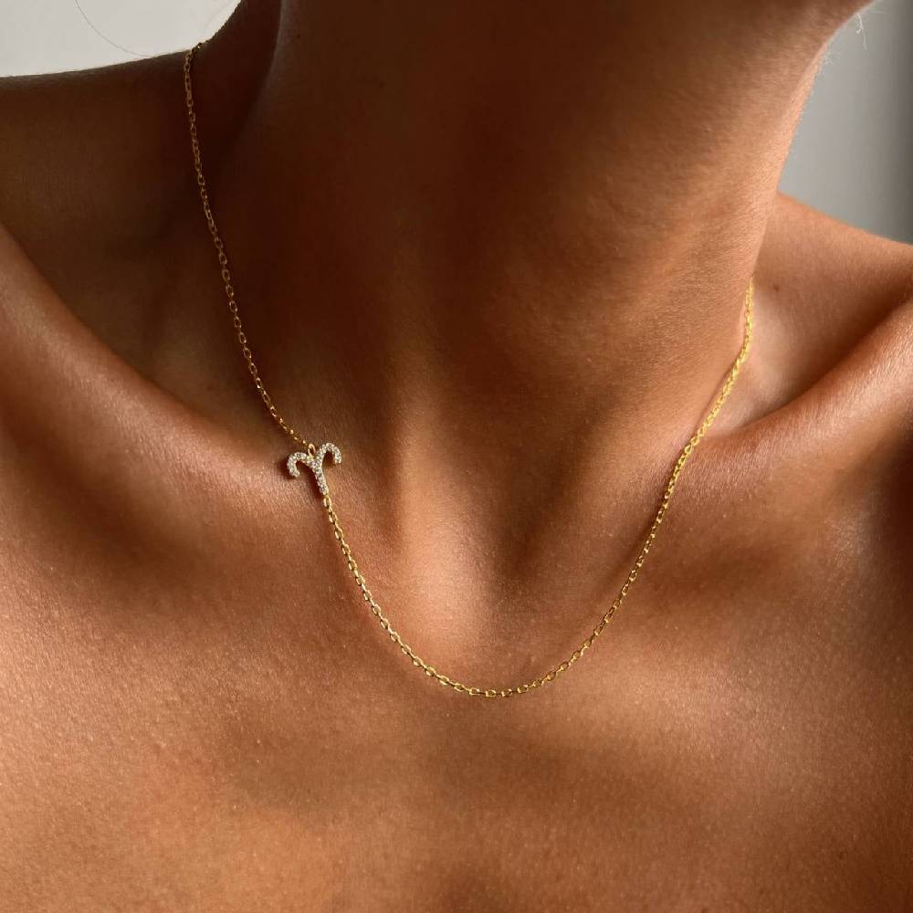 Kardelen STERNZEICHEN NECKLACE - 925 SILBER Vierteljährliche Förderung