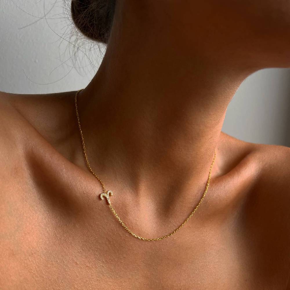 Kardelen STERNZEICHEN NECKLACE - 925 SILBER Vierteljährliche Förderung