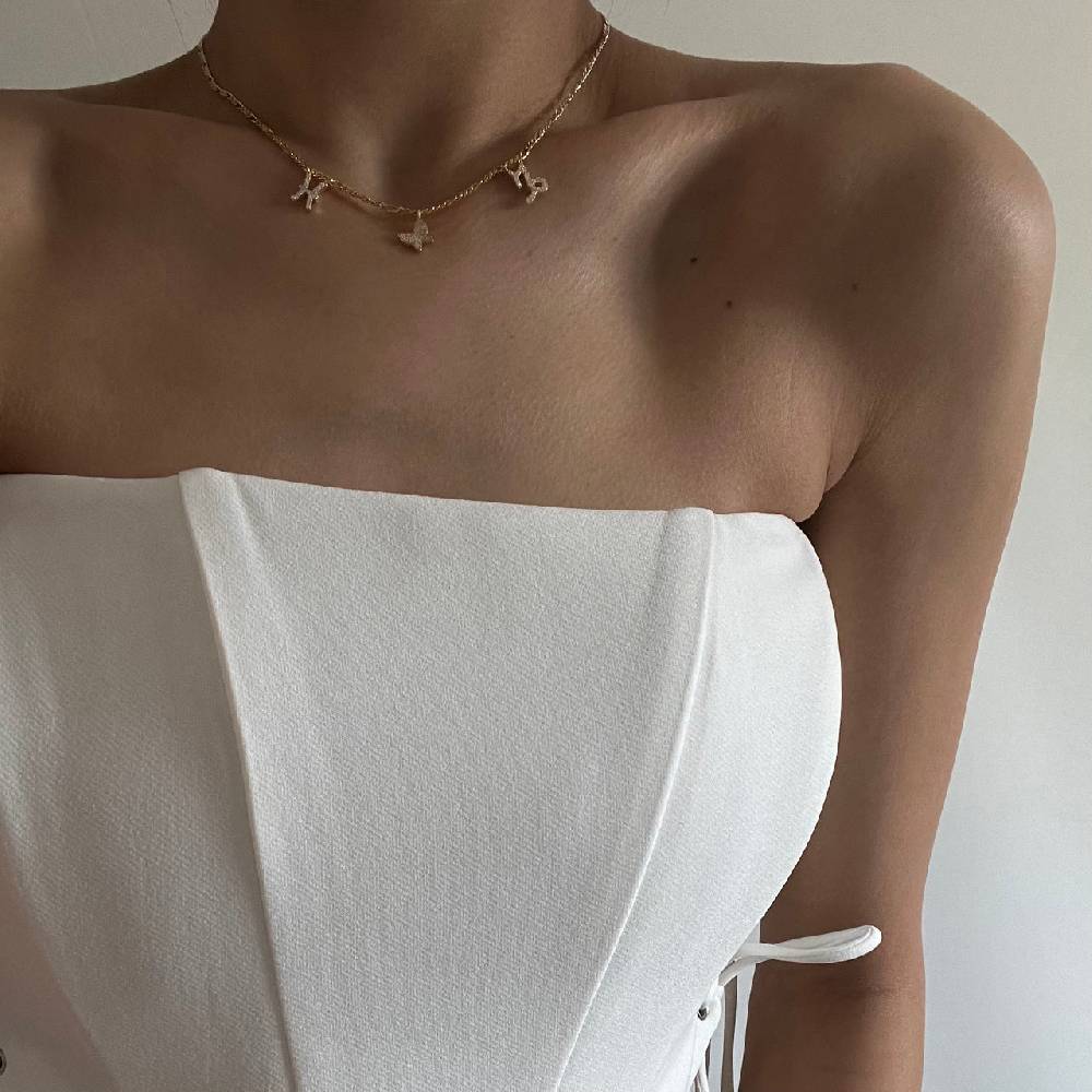 Kardelen Sternzeichen Partner Kette mit Schmetterling - 925 SILBER Discount Store für neue Produkte