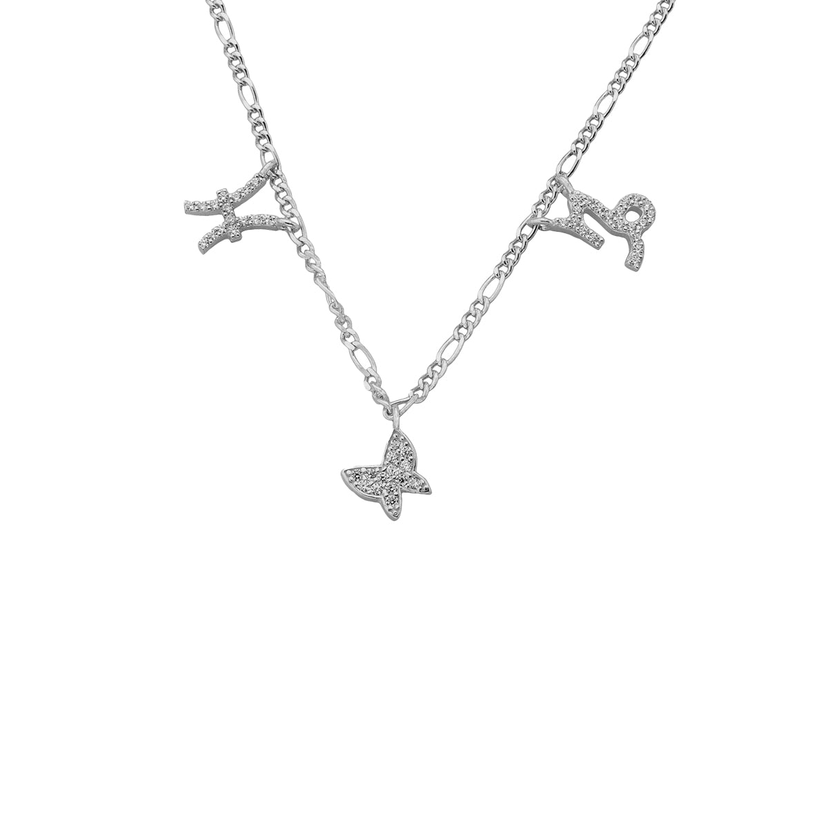 Kardelen Sternzeichen Partner Kette mit Schmetterling - 925 SILBER Discount Store für neue Produkte