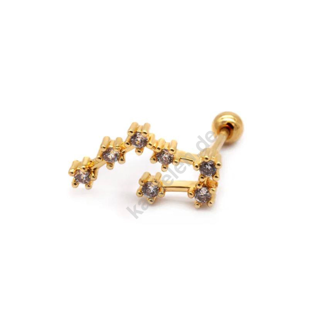 Kardelen STERNZEICHEN ZIRKONIA PIERCING - 925 SILBER Nur noch ein Tag übrig
