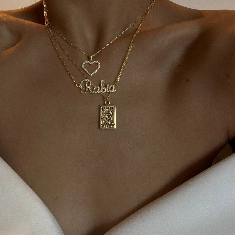 Kardelen Full Zirkonia Herz Kette - 925 SILBER im Angebot