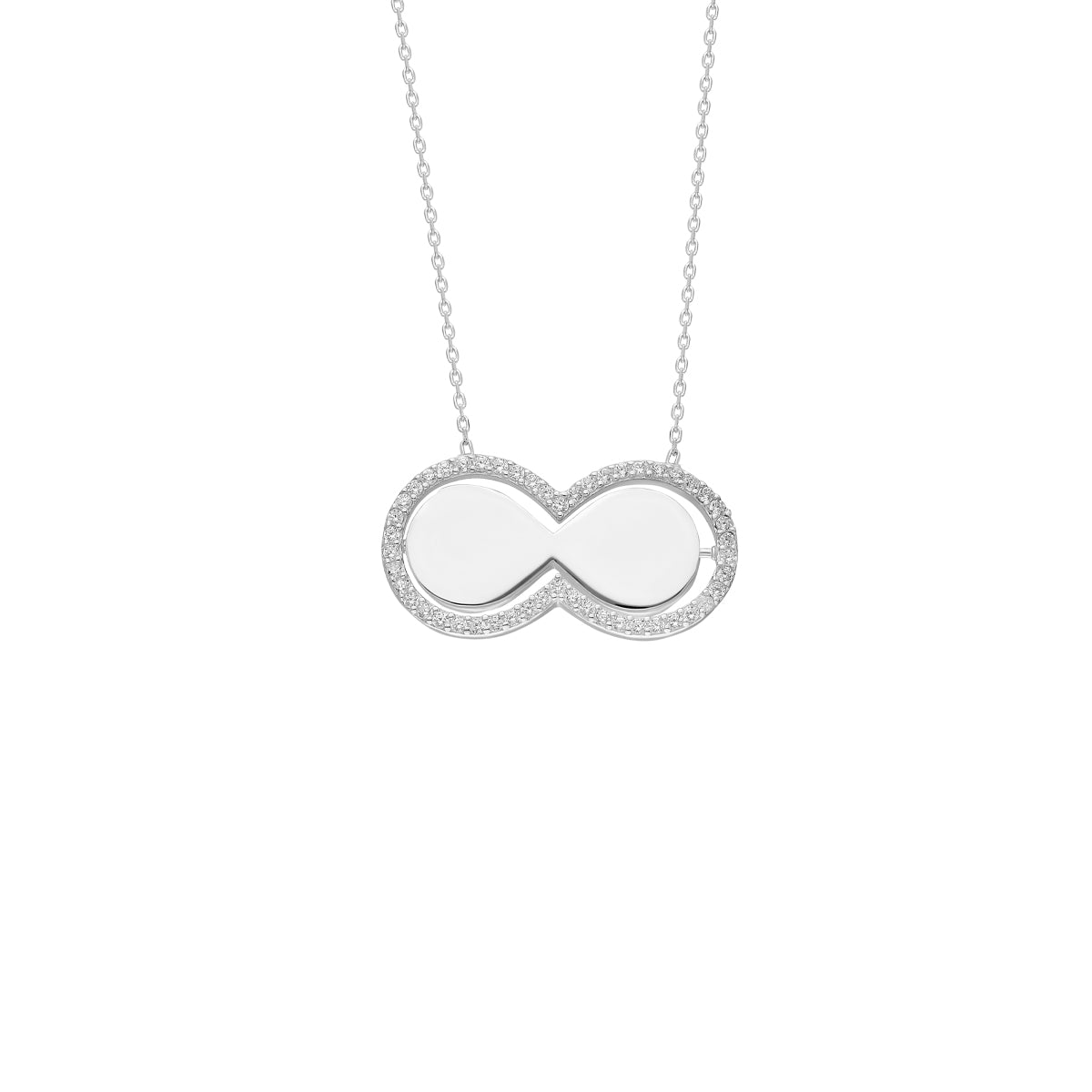 Kardelen Glänzend Infinity Halskette - 925 SILBER Fabrikpreis