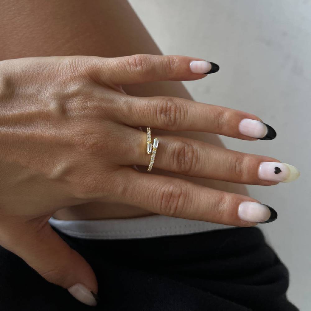 Kardelen Double Baguette Ring - 925 SILBER Günstig kaufen