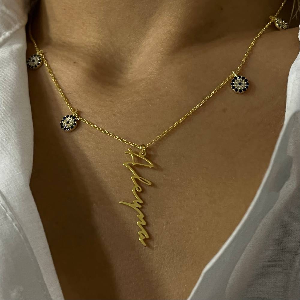 Kardelen Nazar x Signatur Kette - 925 SILBER Top Angebot
