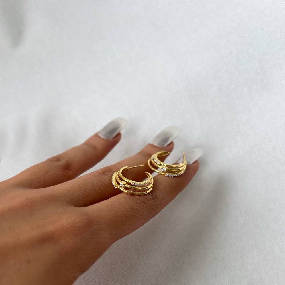 Kardelen Trois Rayons Ohrring - 925 SILBER Zeitlich begrenztes Angebot