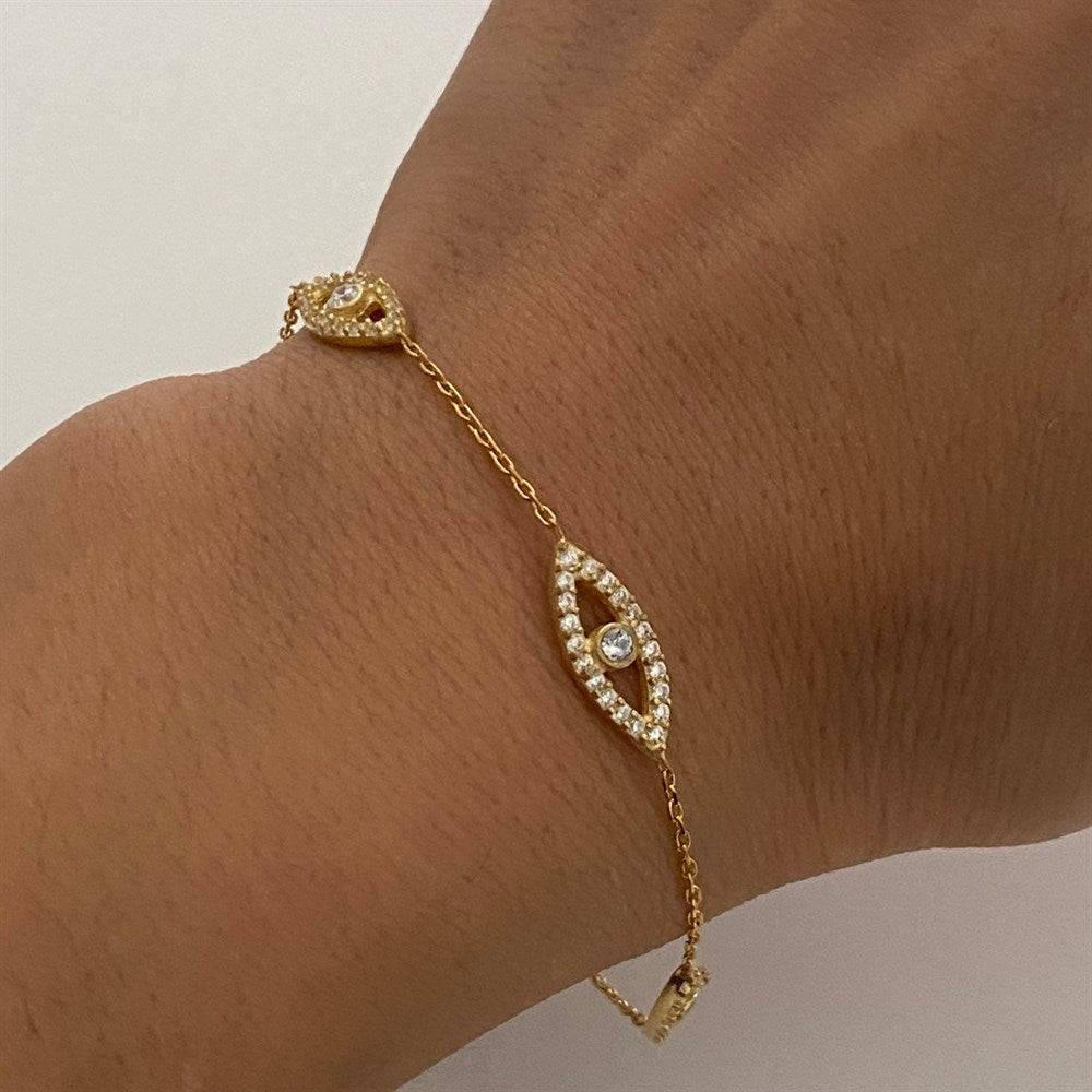 Kardelen Eyez Armkette - 925 SILBER Begrenzte Freigabe