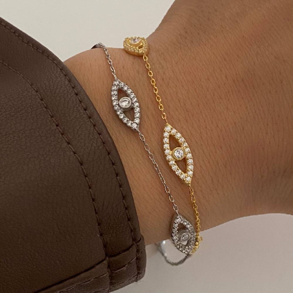Kardelen Eyez Armkette - 925 SILBER Begrenzte Freigabe