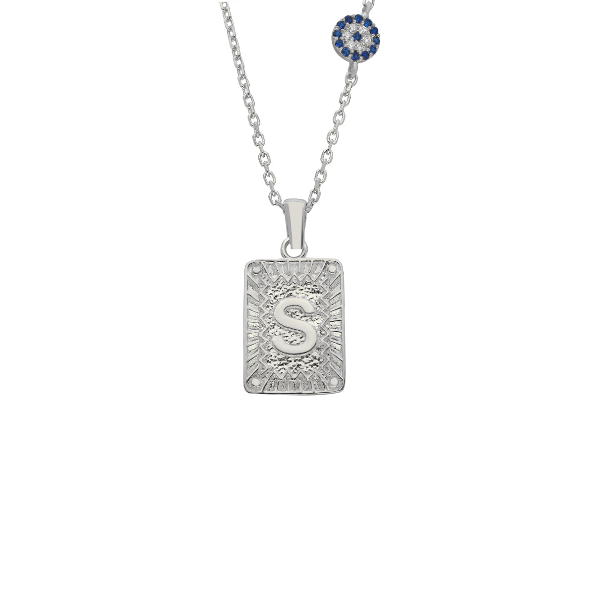 Kardelen Vintage Buchstaben Kette mit Nazar - 925 SILBER JETZT KAUFEN