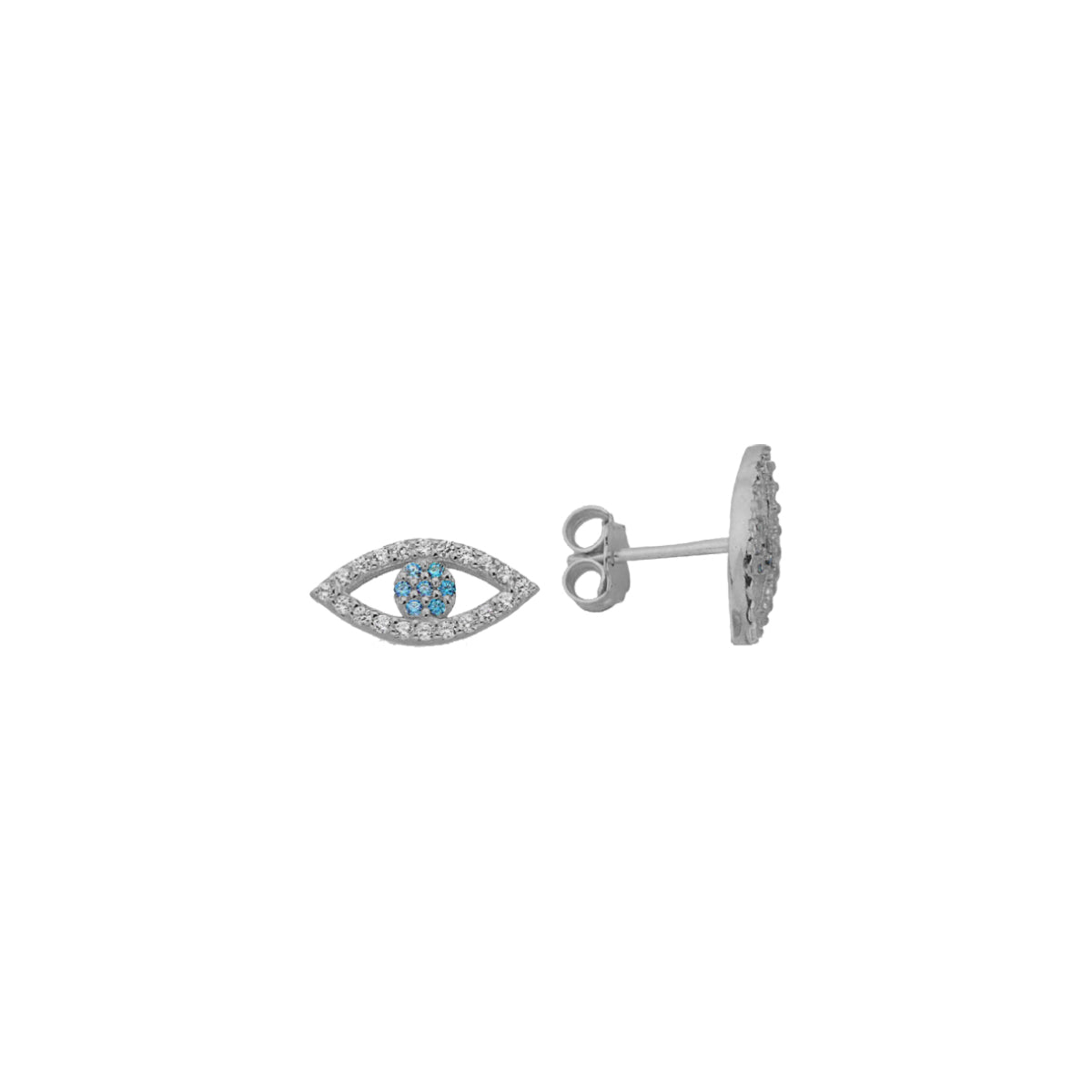 Kardelen Auge Nazar Mini Ohrring - 925 SILBER Sonderangebot der Fabrik