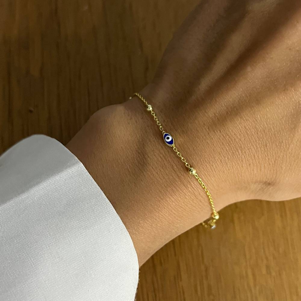 Kardelen Mini Nazar Armband - 925 SILBER Riesige Rabatte