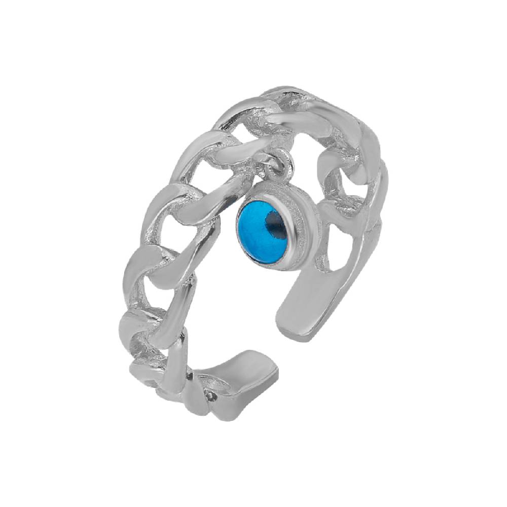 Kardelen Nazar Cuban Link Ring - 925 SILBER 50% Rabatt mit kostenlosem Versand