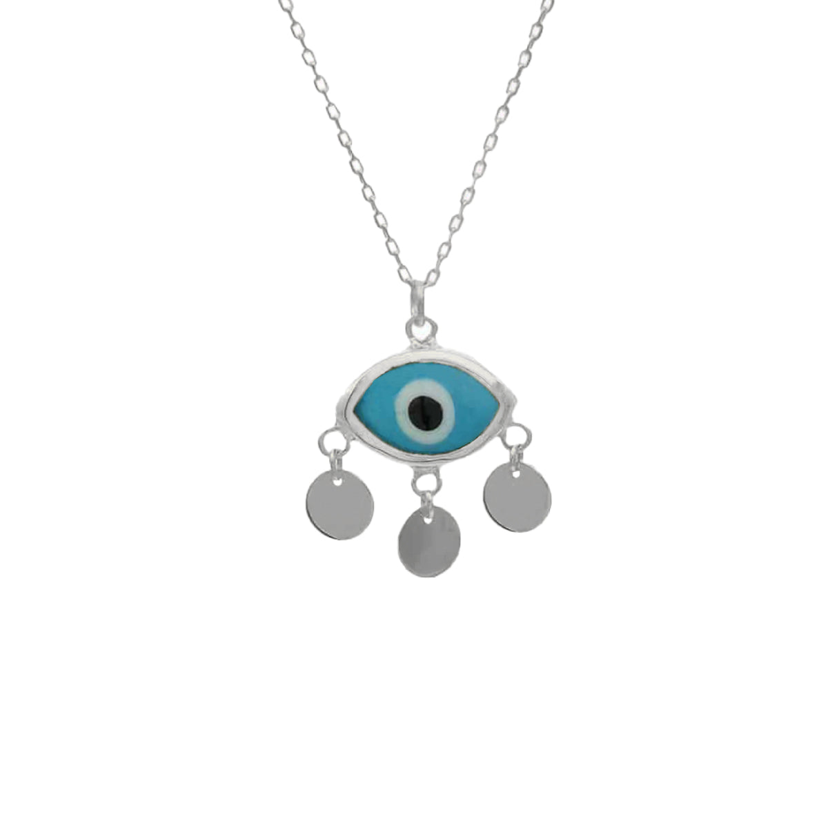 Kardelen Firuze Dark Blue Eyes Necklace - 925 SILBER Clearance-Verkauf