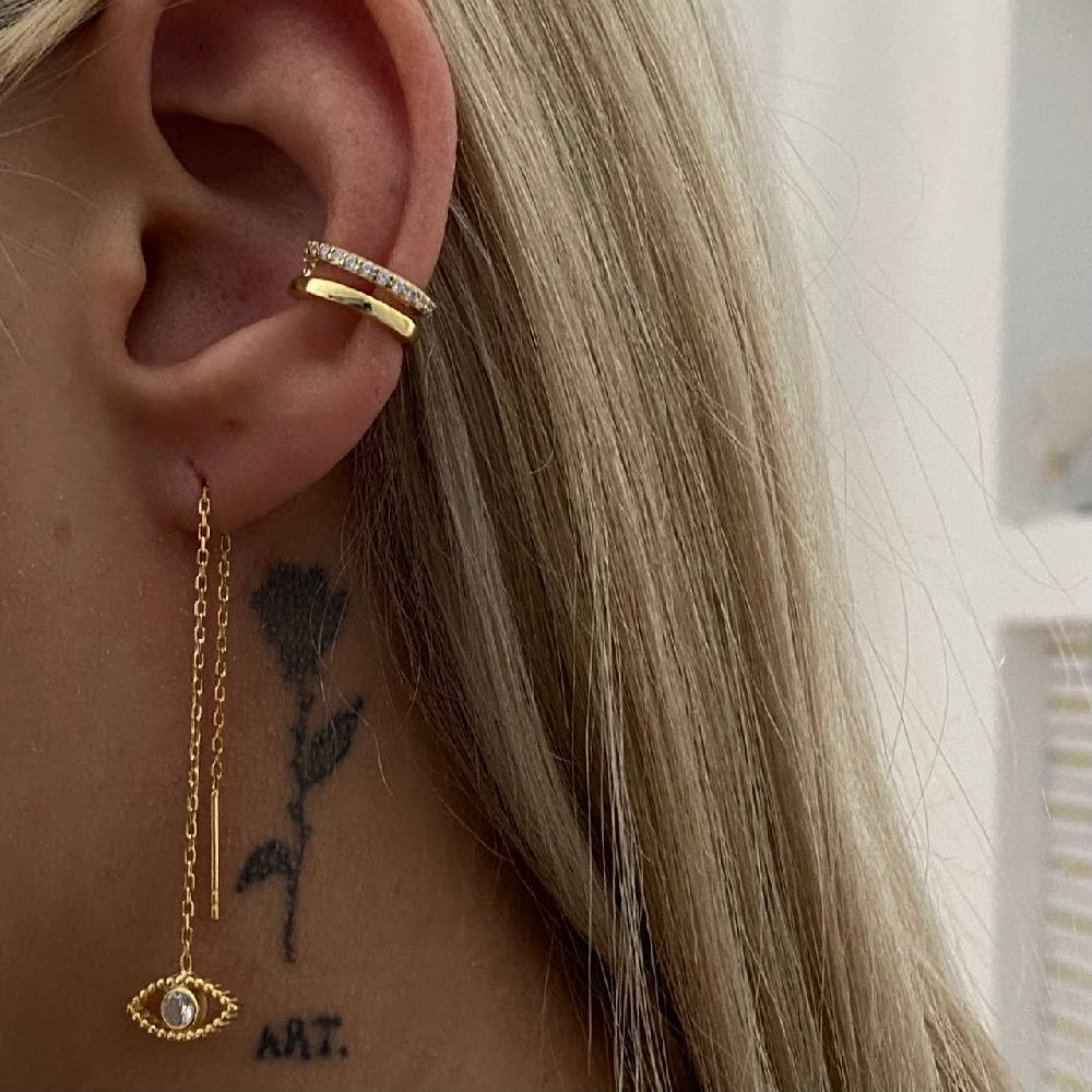 Kardelen Eye Earring Hängend Ohrring - 925 SILBER Auslauf