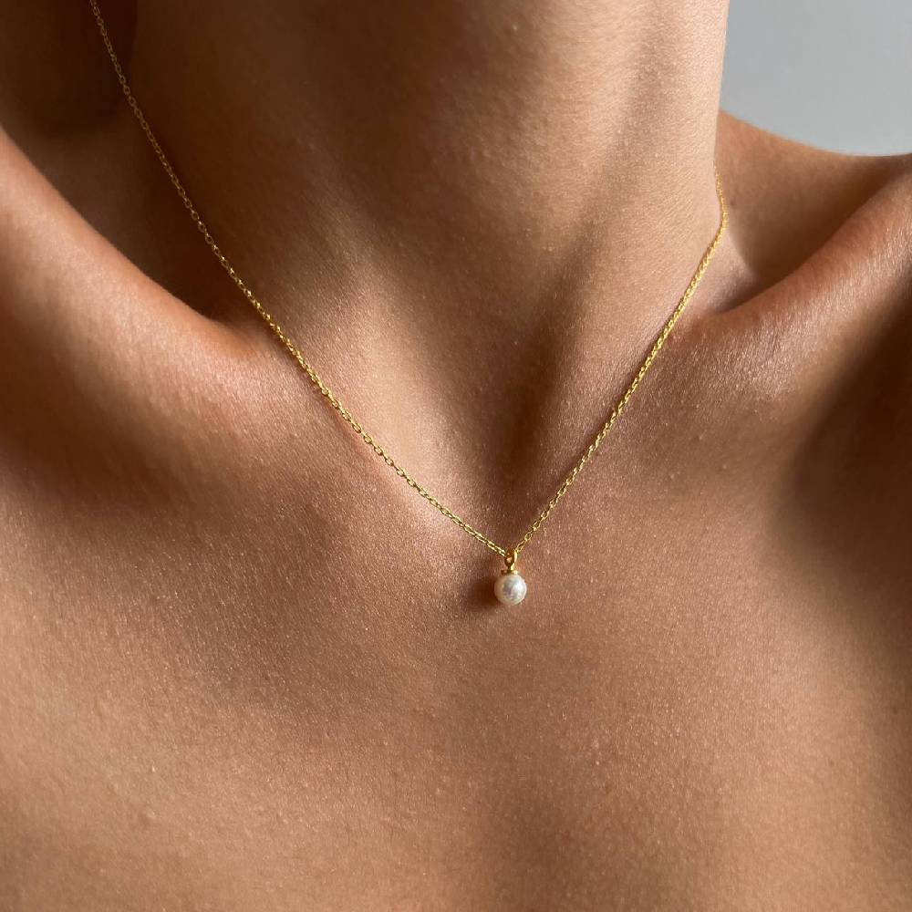 Kardelen Mini Pearl Halskette - 925 SILBER Muttertagsangebot