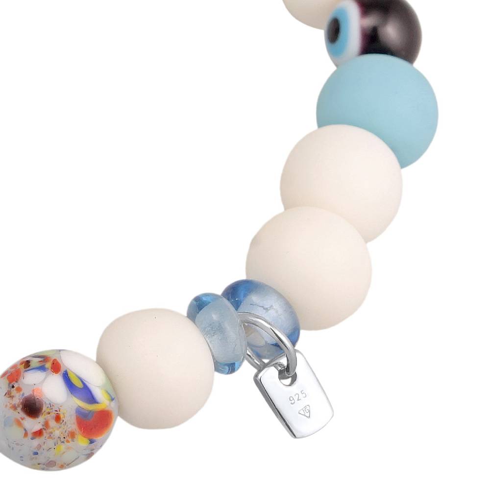 Kuzzoi Armband mit Smiling Face | Harzperlen Nur für heute