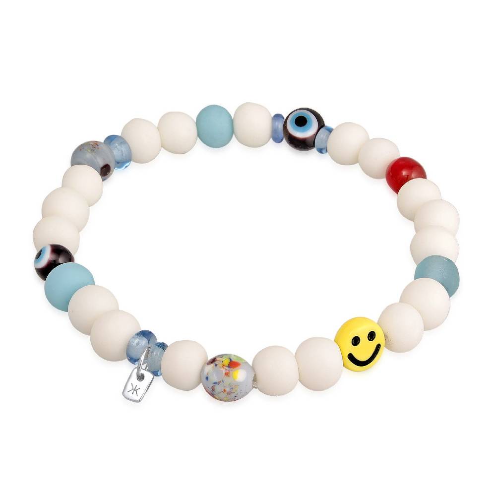 Kuzzoi Armband mit Smiling Face | Harzperlen Nur für heute