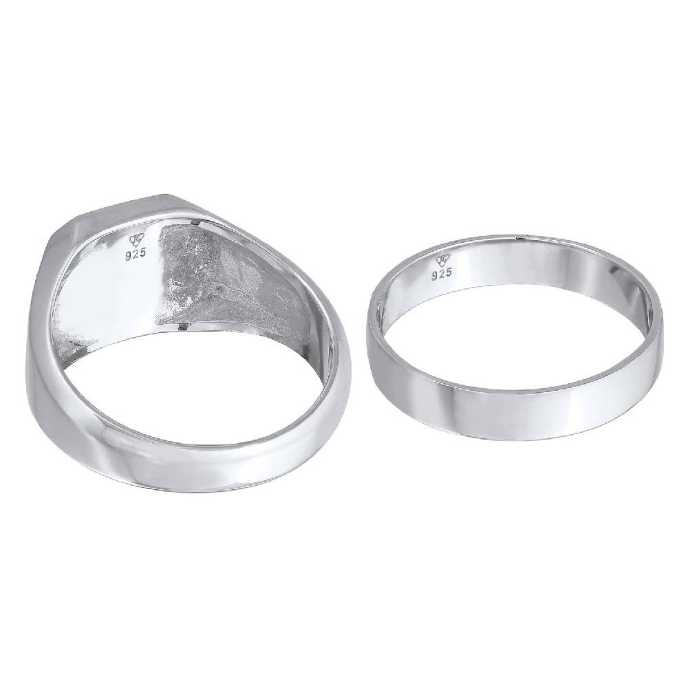 Kuzzoi Siegelring 2er Set | Emaille Speichern exportieren