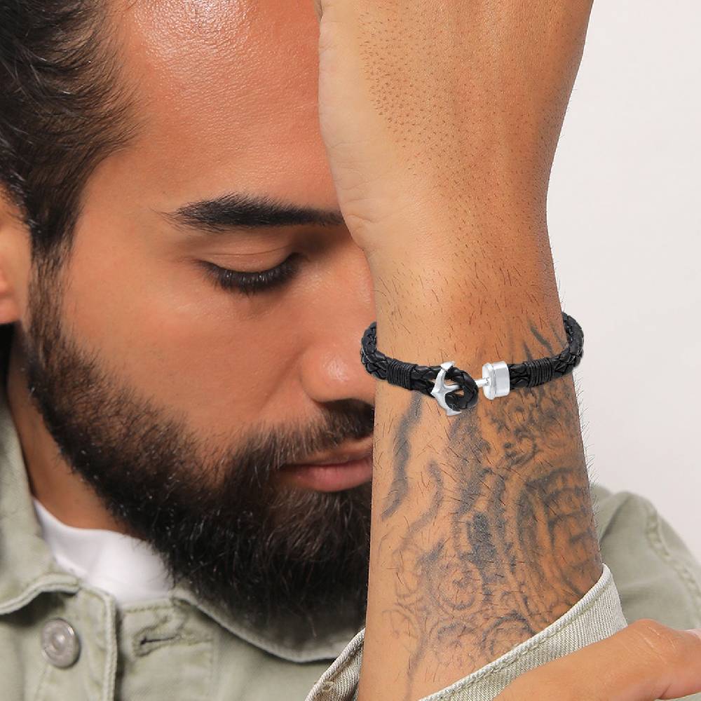 Kuzzoi Armband Anker | Leder Im Verkauf