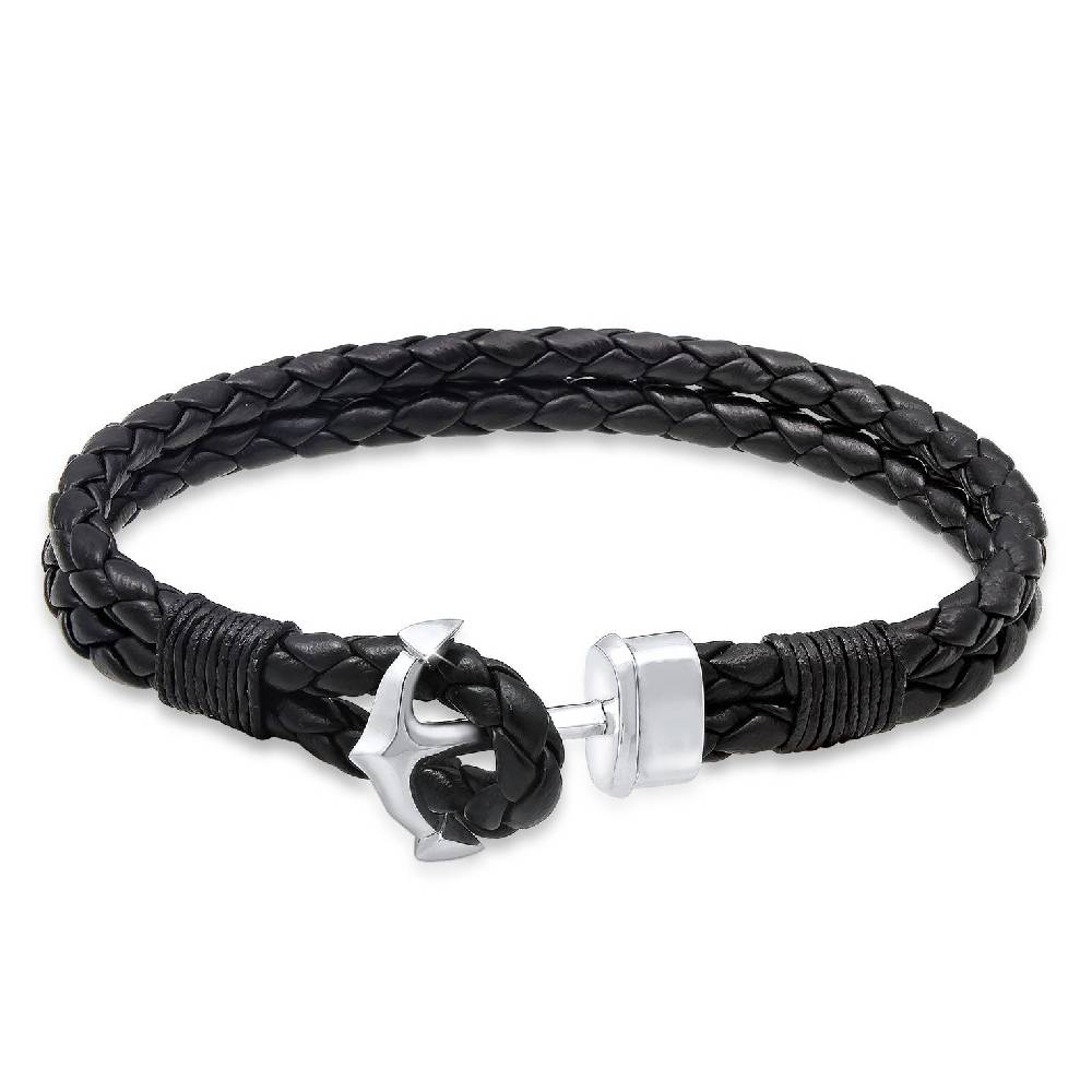 Kuzzoi Armband Anker | Leder Im Verkauf